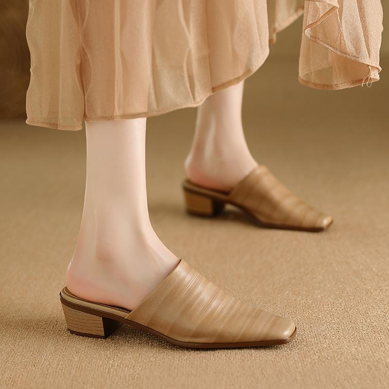 Fashion 2025 New Summer Women Slipers Woman Shoes Fashion Mules Slippers Shoes for Women Zapatos Mujer Embroider Ladies Shoes