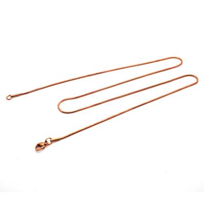 Edelstahl galvanisierte roségoldfarbene runde Schlangenkette Unisex-Zubehör Kette Schlangenknochen-Halskette