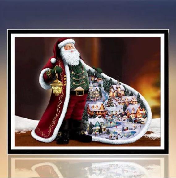 Premium Quality Diy Diamond Painting Cross Stitch Santa Claus For Home Decor And Gifts