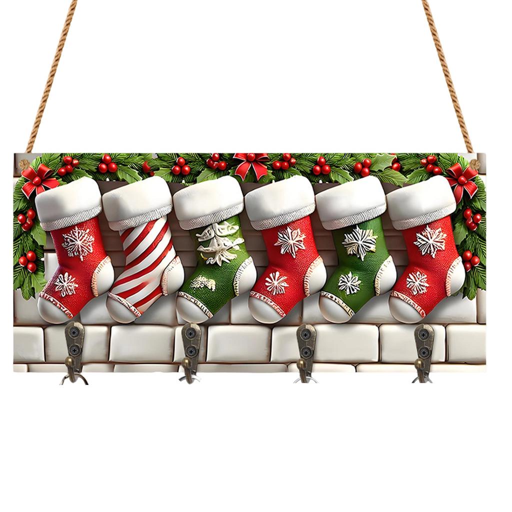 Vintage vánoční dekorace, Vánoční plátno nástěnná malba, Retro zimní Vánoce, Vhodné do koupelny, ložnice, obývacího pokoje, garáže