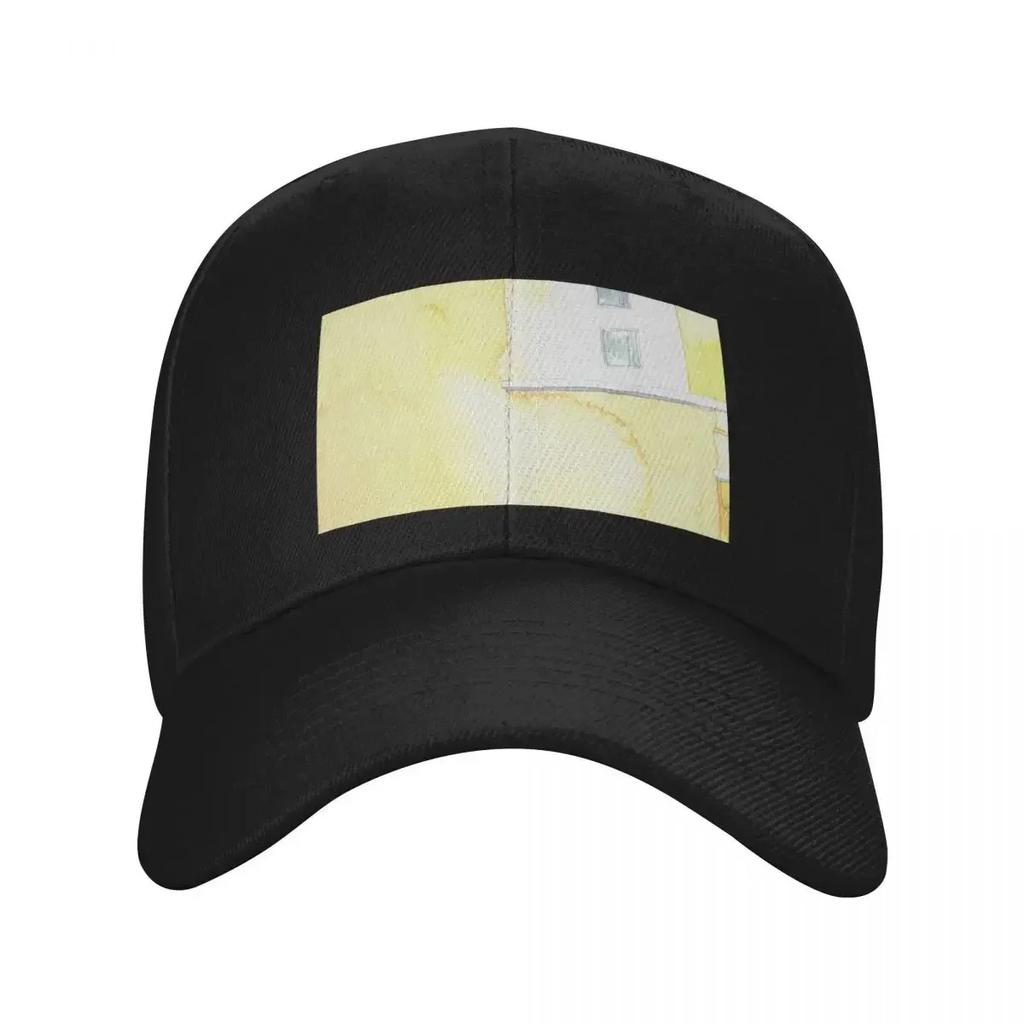 The Happy Yellow House' Baseball Cap Sports Cap Rave Brand Man cap summer hat Golf Wear Men Women's