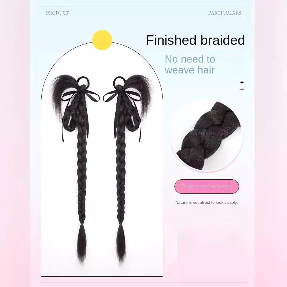 2Pcs Twist Braid Wig Bubble Braid Fried Dough Chicken Feather Boxing Braid  for Women