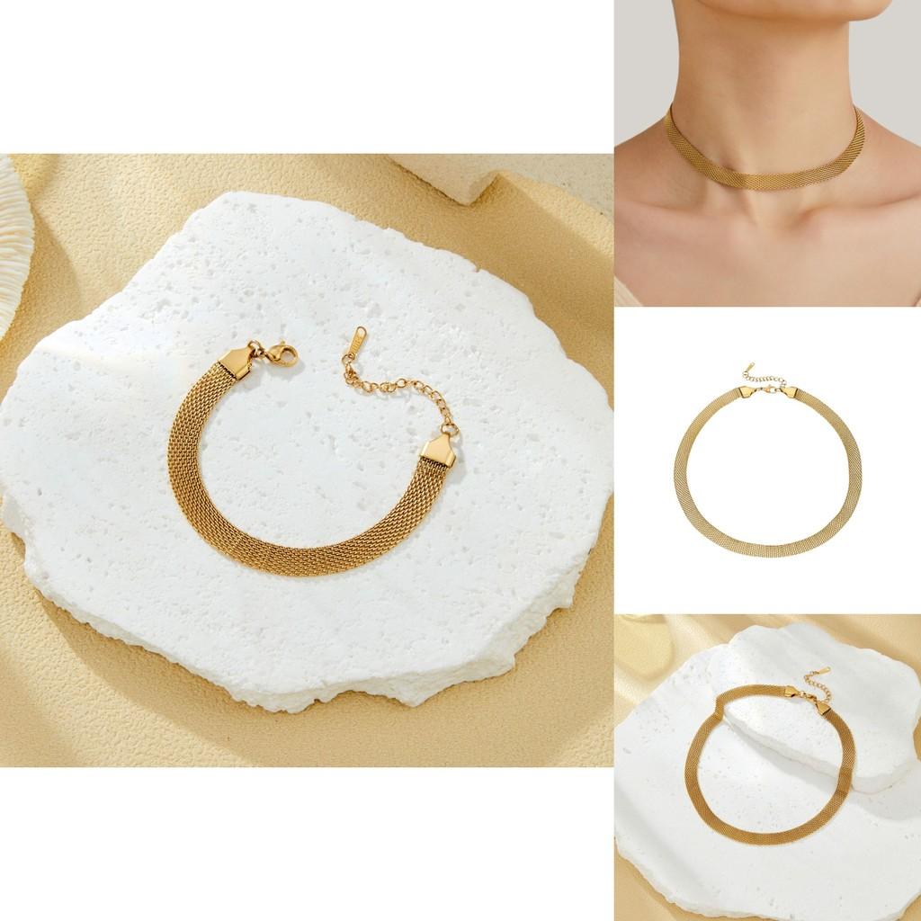 Vintage Gold European Necklace Elegant Ins Style Hip Hop Choker For Women's Fashion