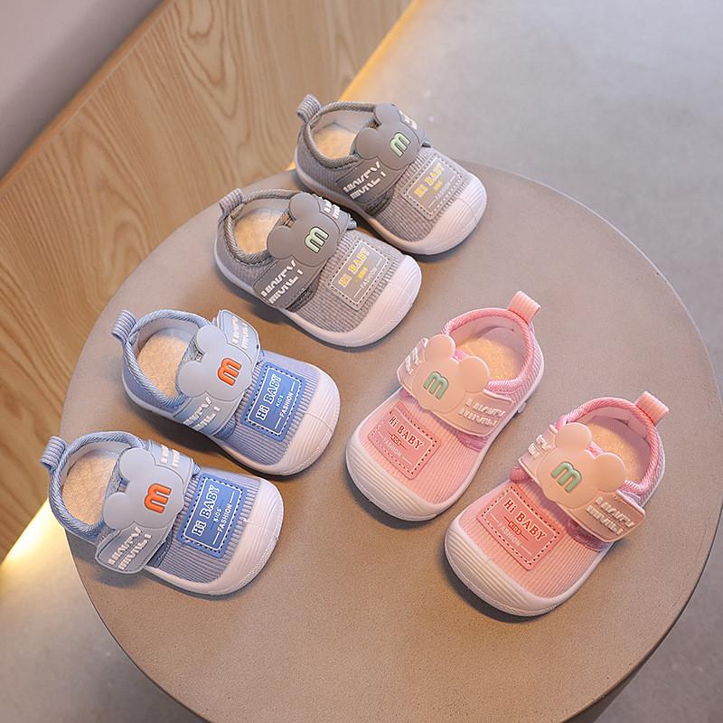 Cartoon Baby Call Shoes For Boys Girls Soft Sole Cotton Canvas Toddler Walkers For Summer Spring Fall