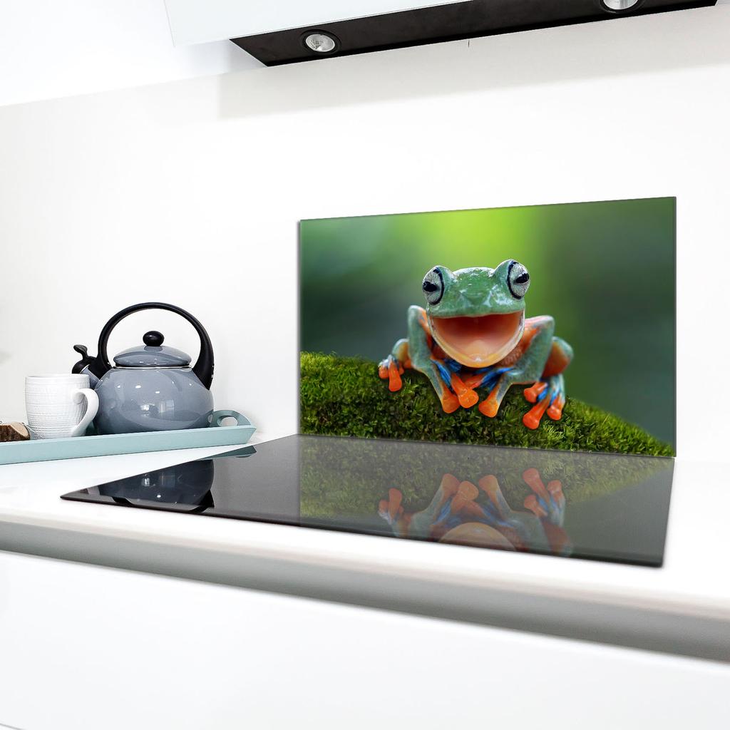 Szklana płyta ochronna na kuchenkę 90x52 Żaba