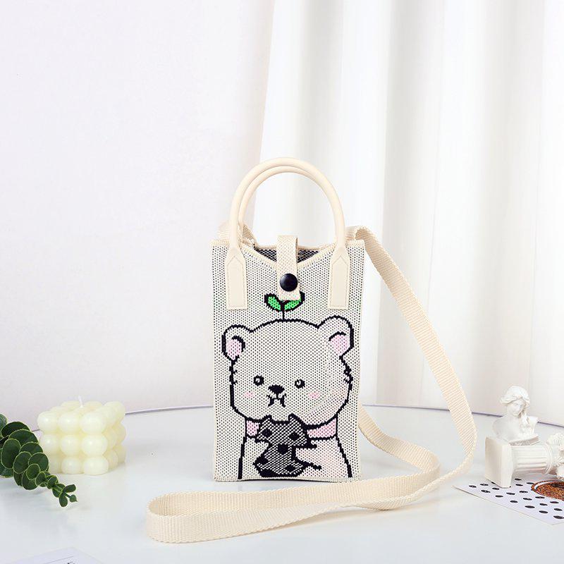 Korean Style Cute Heart Knitted Mini Crossbody & Shoulder Bag for Women