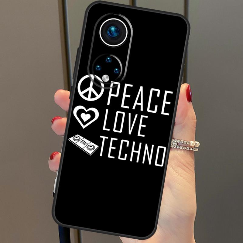 Love Techno Music Quotes Case For Honor X8a X9a X7a X6a X7 X8 X9 X9b X8b Honor 90 70 50 10 Lite Magic 6 5 Pro Cover