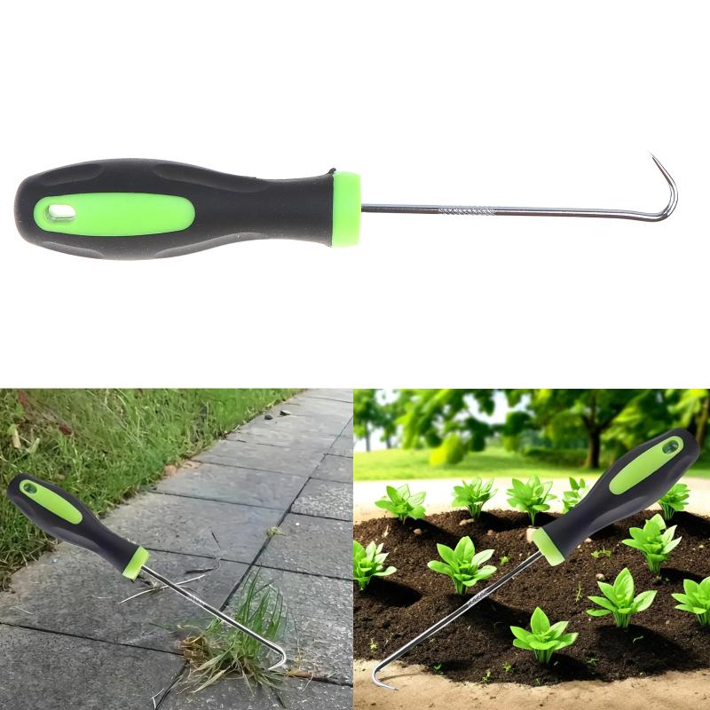 New Heavy-Duty Weed Puller Tool - Ergonomic Root Remover For Lawn Patio Effortless Manual Weeding Hook With Non-Slip Grip