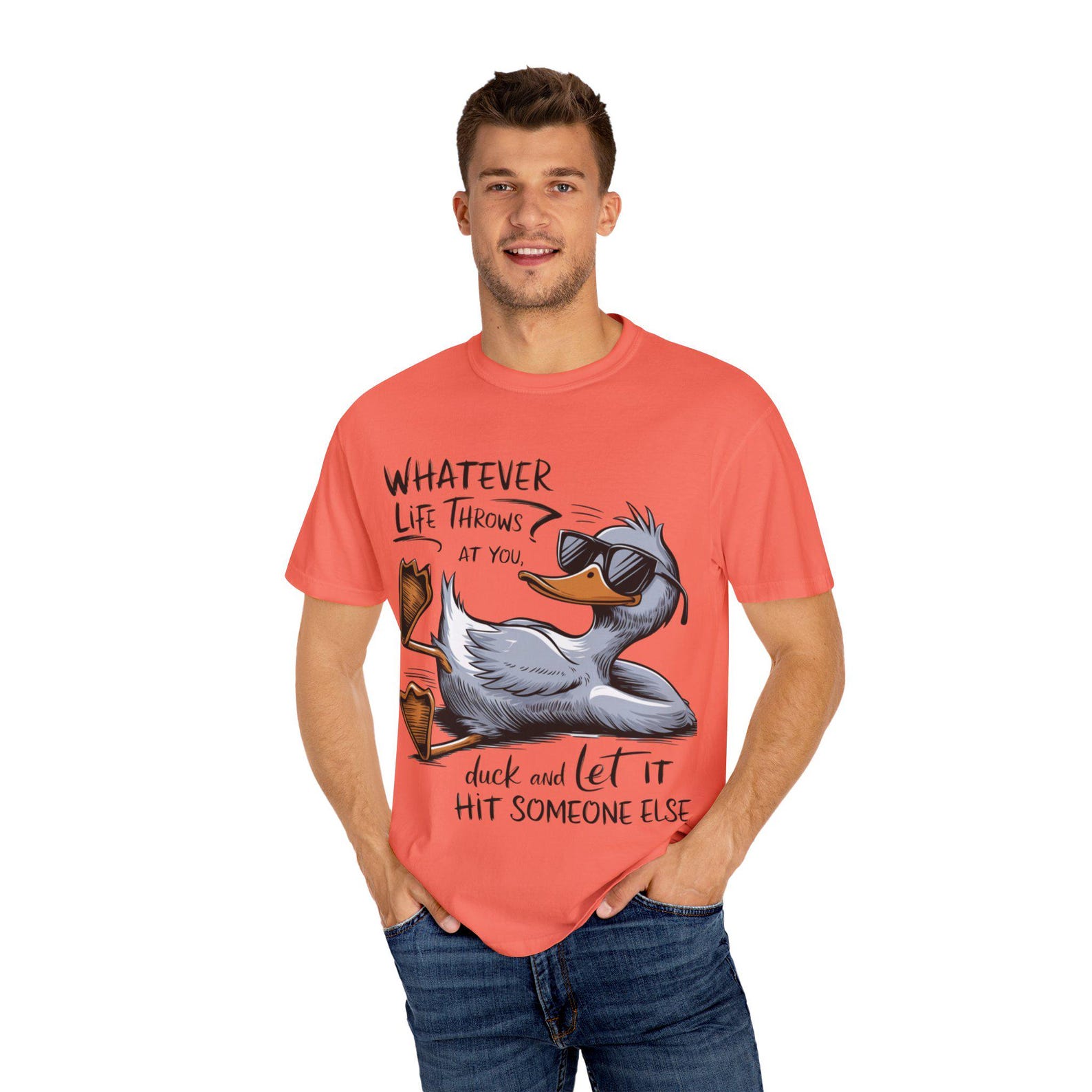 Funny Duck Graphic T-shirt – Sarcastic Humor Tee 3XL
