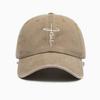 Retro art font printing washed old soft top casual versatile baseball cap unisex hat