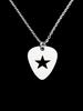 Gothic Punk Pentagram Guitar Necklace: Cross Chain Unisex Accessory
