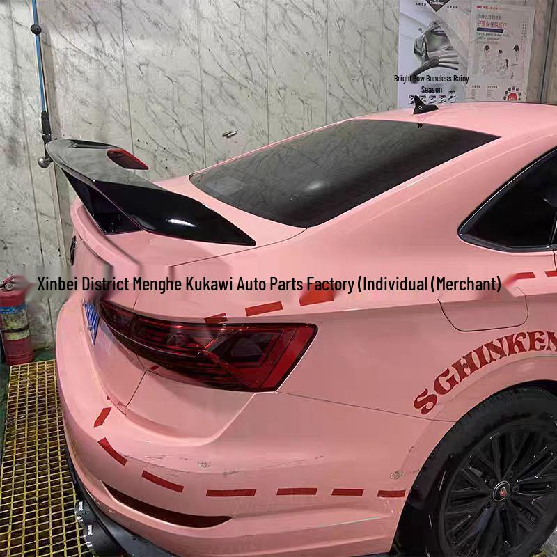 Universal GT Rear Spoiler for Three-Box Cars, Black ABS Material