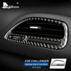 Real Soft Carbon Fiber for Dodge Challenger 2015 2016 2017 2018 Car Co-pilot AC Outlet Vent Sticker