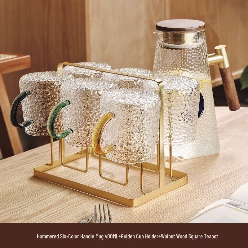 

High-Temperature Glass Drinking Set with Handles