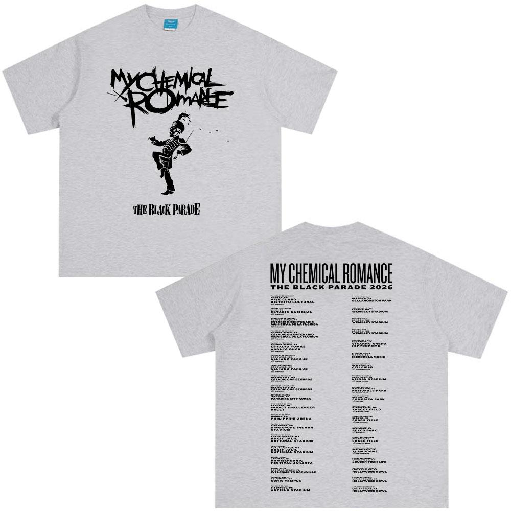 

The Black Parade 2026 Tour Merch Tshirts Fan Gifts Rock Band My Chemical RoUnisexce Tshirt Unisexs Women Clothing Cotton Y2K Top 4XL