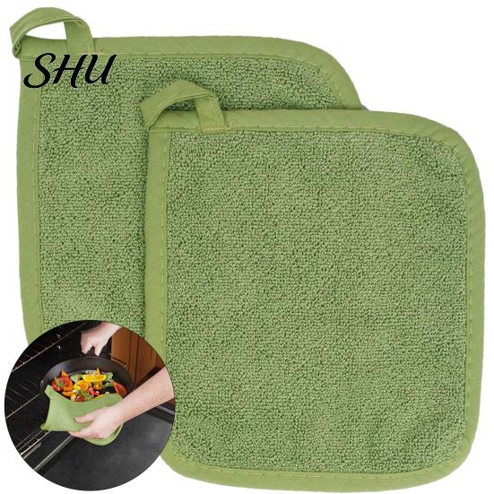 Baking Tools 2Pcs Mittens Breathable Anti-scalding Cotton Non-slip Potholder Oven Gloves for Daily Use Mitts