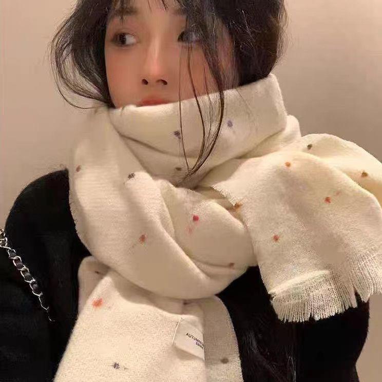 2024 Japonský Retro Kostkovaný Šátek s Třásněmi - Dámský Zimní Hřejivý Všestranný Studentský & Pár Nákrčník