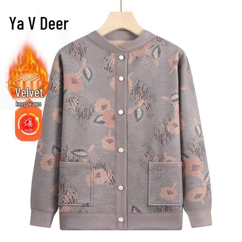 

Yalu Women s Fleece-Lined Thermal Cardigan Sweater 2XL