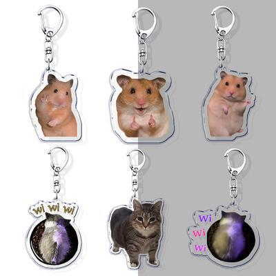 Süße Hamster Schlüsselanhänger für Zubehör Tasche Wiwiwi Katze OIIA OIIA Meme Uia Miau Auto Schlüsselanhänger Ring Schmuck Geschenke Schlüsselanhänger