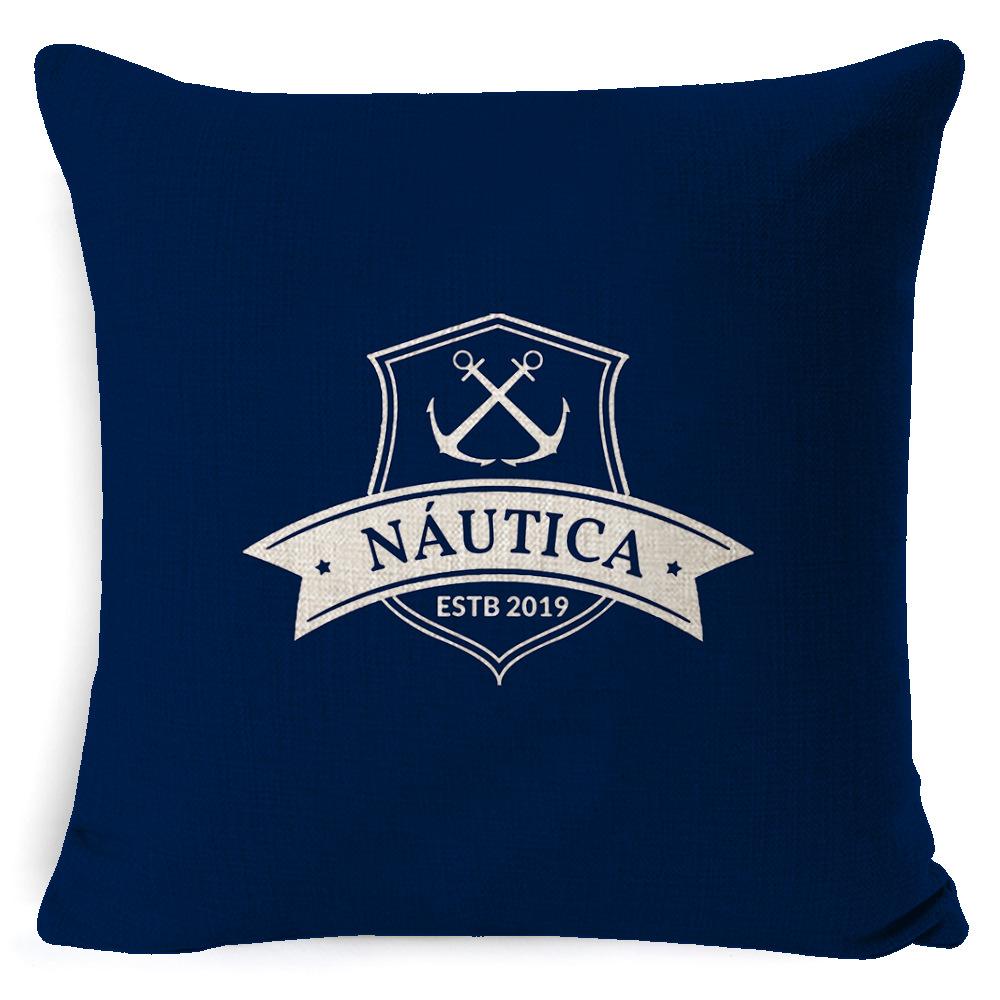 Cushion Cover Ocean Anchor Linen Pillow Cover Simple Sailing Sofa Living Room Pillow Cover Premium Durable Quality