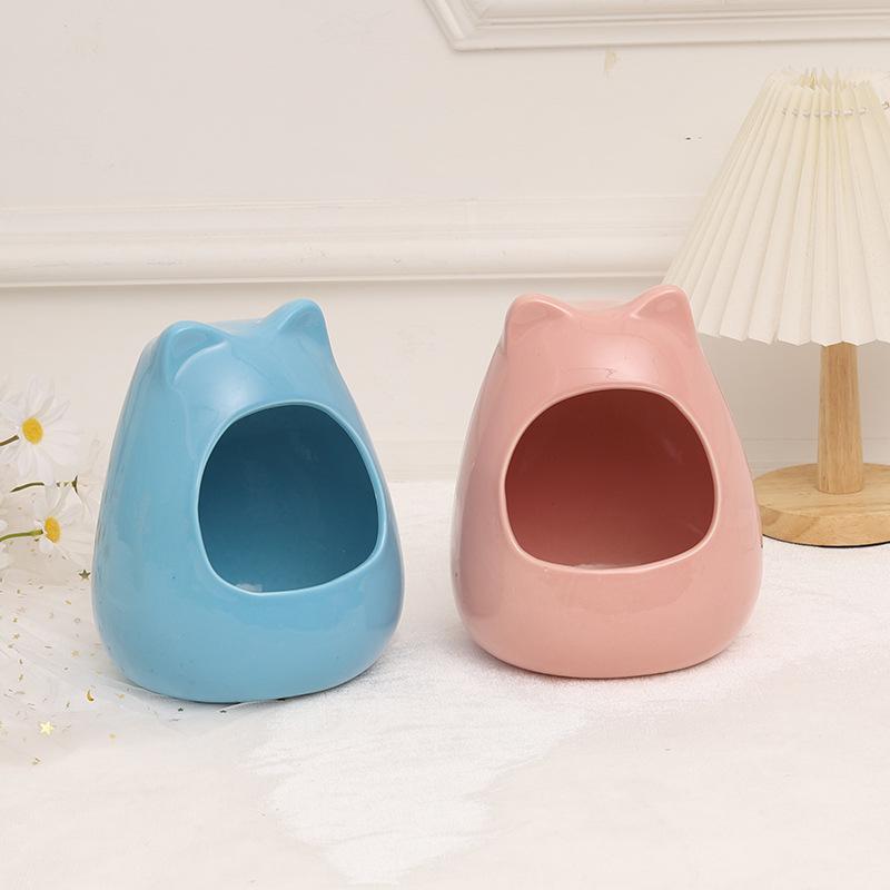 Premium Nest High Quality Large Pet Ceramic Nest Dragon Cat Dutch Pig Guinea Pig Hedgehog Heat Relieving and Cooling Ceramic Ice