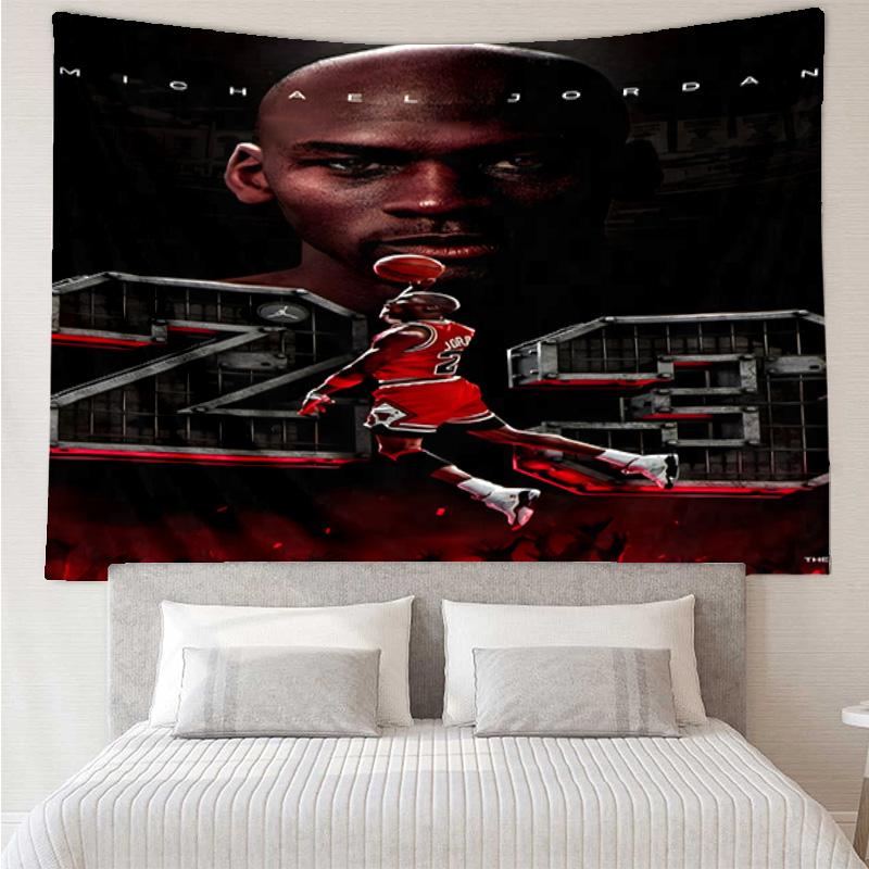 Michael Jordan Dunk Artwork Printed Tapestry, for Bedroom,Livingroom, Dormitory, Large Wall Decor, Fabric Decor Fan Birthday Gifts