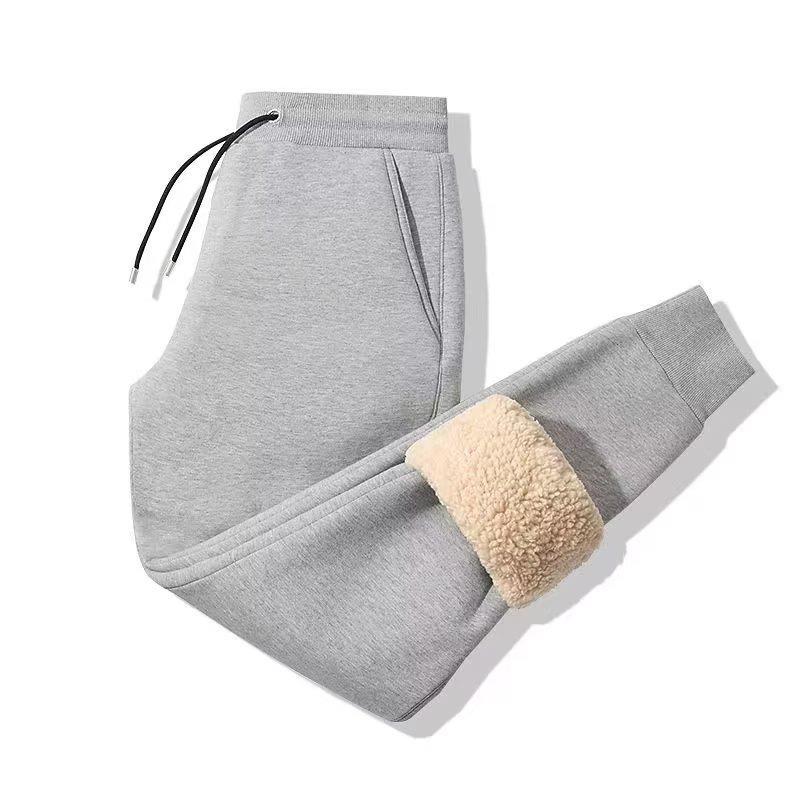 Lamb Fleece Pants for Men In Autumn Winter Men's Fleece Leggings Sweatpants Casual Sweatpants Thickened