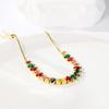 Charm Female Rainbow Zircon Stone Round Bracelet Cute Gold Color Adjustable Wedding Jewelry For Women