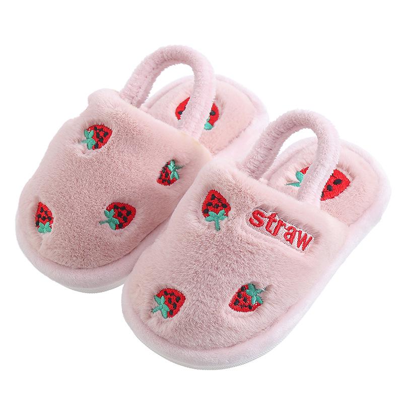 Kids' Warm Winter Cartoon Slippers - Non-Slip Indoor Cotton Footwear for Boys & Girls