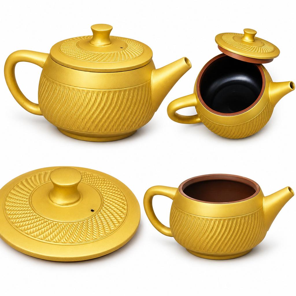 New shell burnt gilt brewing teapot handmade Hanwa Fengming pot large household kung fu tea set tea brewing single pot B9