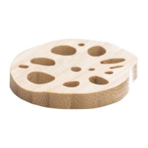 Yamashita Kogei Japan Made Lotus Root Vegetable Chopstick Rest Natural Bamboo Wood Tableware Accent