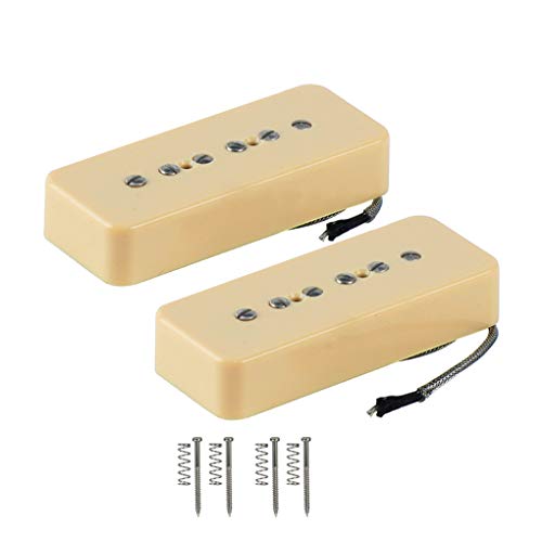 FLEOR Alnico 5 Сингл звукосниматель Soap Bar Кремовый P90 Комплект звукоснимателей для грифа и бриджа