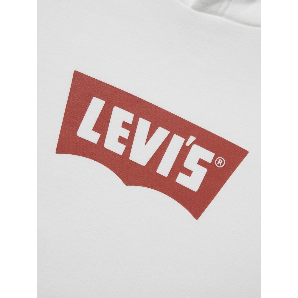 Levis Loose Fit Batwing Logo Printed Long Sleeve Hoodie Men hoodies White 0018O-0000