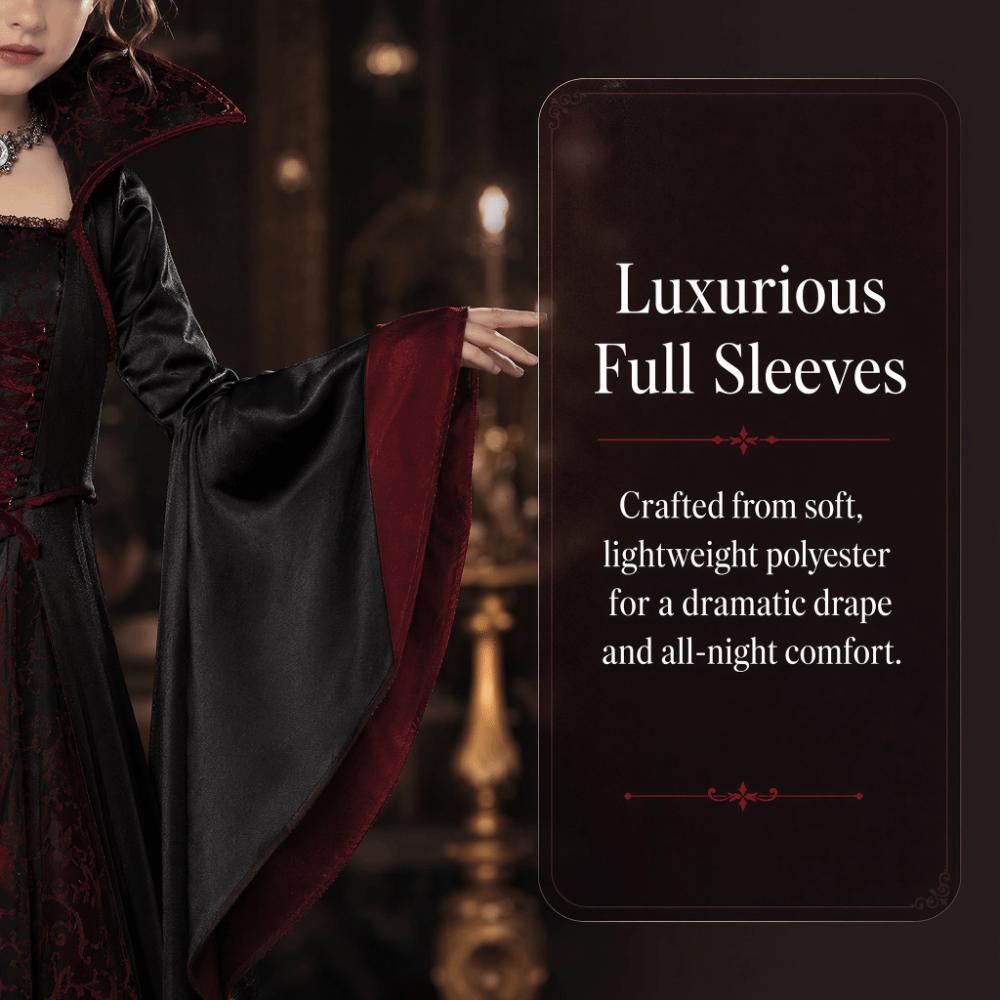 Girls Size 4-12Y Witch Cosplay Costume Black Color Cosplay Dress Gown  Cosplay Events