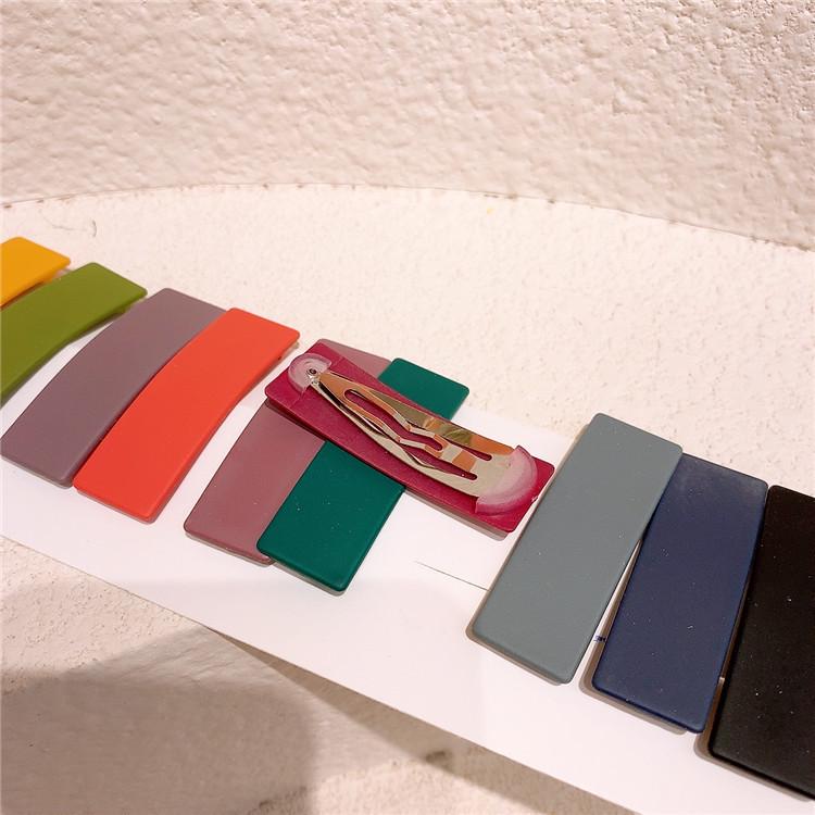 Morandi Frosted Multicolor Acrylic Hair Clips – 10 Piece Set for Girls