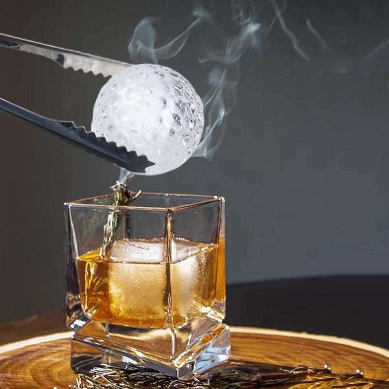 Golf Ice Cube Tray 3D, Ice Ball Cube Mold With Funnel For Cocktails, Bourbon,Brandy, Whiskey Gifts For Men, Silicone Fun Shapes