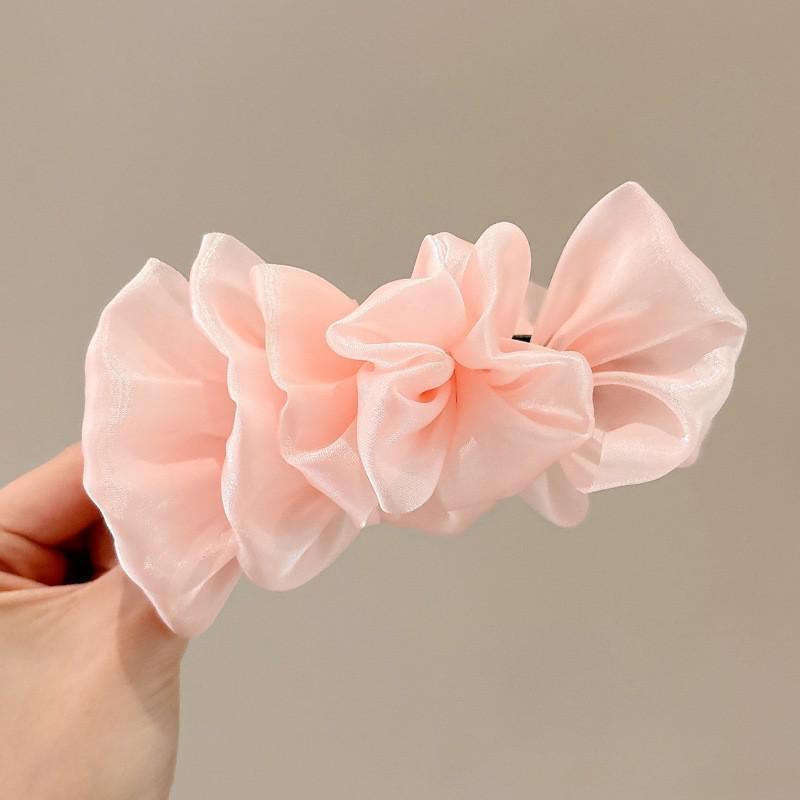 Fugitive Princess Satin Bow Hair Claw Clip - Elegant Updo Accessory