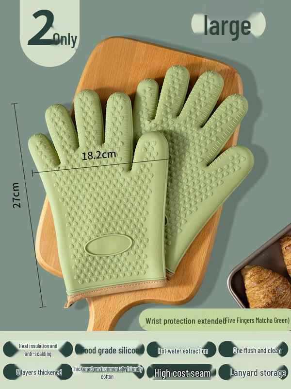 ZISIZ Heat Resistant Silicone Oven Mitt