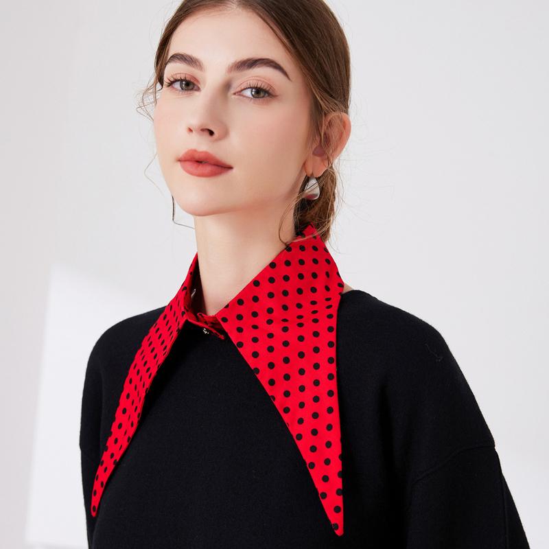 Red Polka Dot Exaggerated Large Collar Sweaters Decorative Fake Collar Detachable Fake Blouse Collar Detachable Shirt Lapel