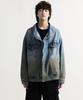 Draw.M Oversized Spread Wash Trucker Denim Jacket (Indigo Blue)