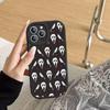 Ghost Face Art Scream Phone Case For IPhone 16 15 14 13 Pro Max 11 12 Plus Leather Silicone Cover