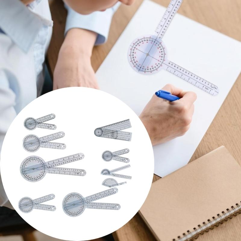 Lightweight And ABS Transparent Ruler Protractor With Easy Read Scale For Medicinal Professional In Rehabilitation Centers