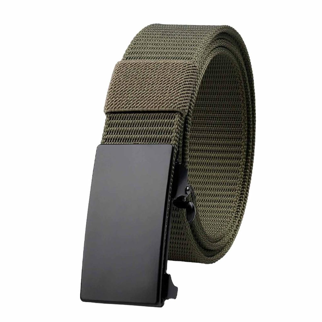 Alloy Automatic Buckle Nylon Belt – Thickened Men’s Toothless  Belt, Smooth Adjustable Waist Belt, Casual and Versatile Outdoor Belt