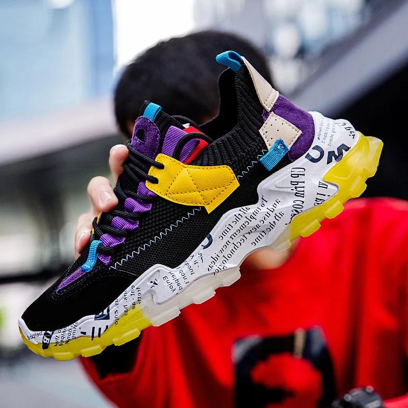 

Новые мужские повседневные спортивные туфли, высококачественные низкие носки, толстая подошва, старые папины туфли, дышащие, удобные, для мужчин, для бега 39