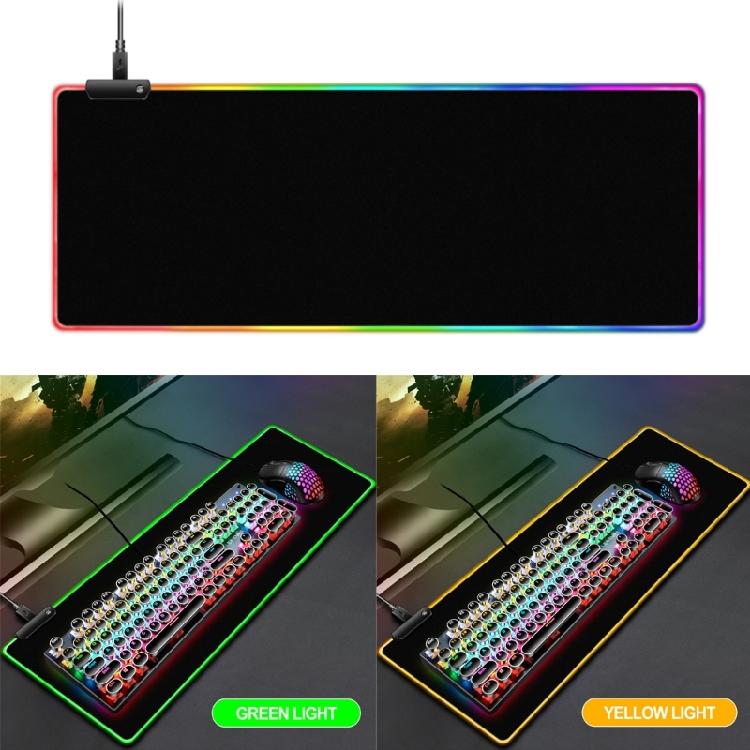 LED Gaming Mouse Pad Large Glowing LED Mousepad Antislip Rubber Base Computer Keyboard Desk Mouse Mat for Gaming