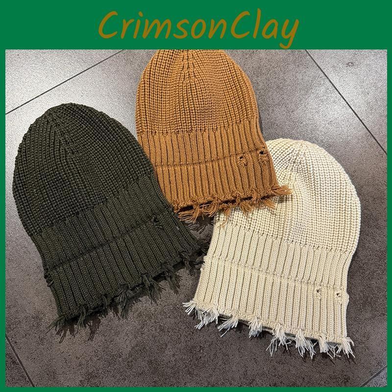 Knitted Solid Color Cap Winter Street Style Warm Beanie Hat For Wear Casual