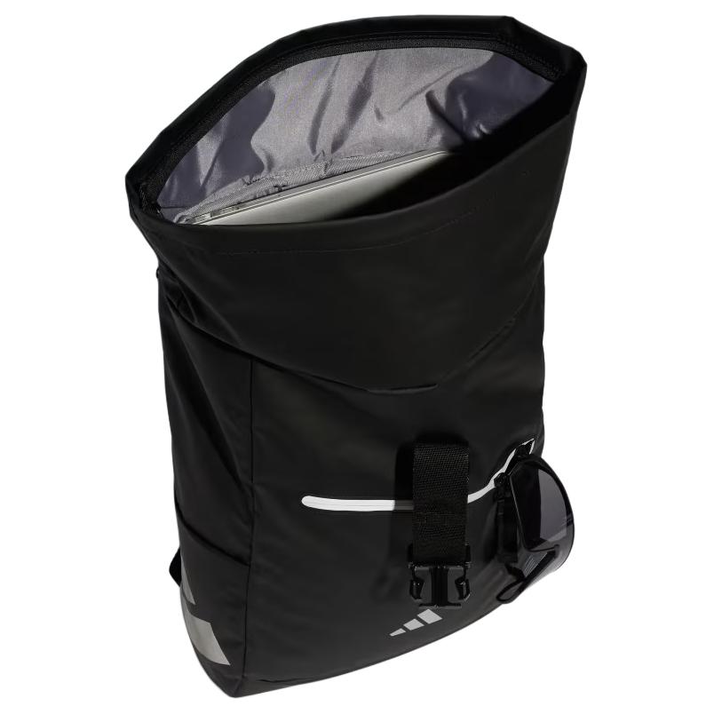 Adidas 24.75L Classic Brand Logo Polyurethane Backpack Unisex Backpack Black JD9565