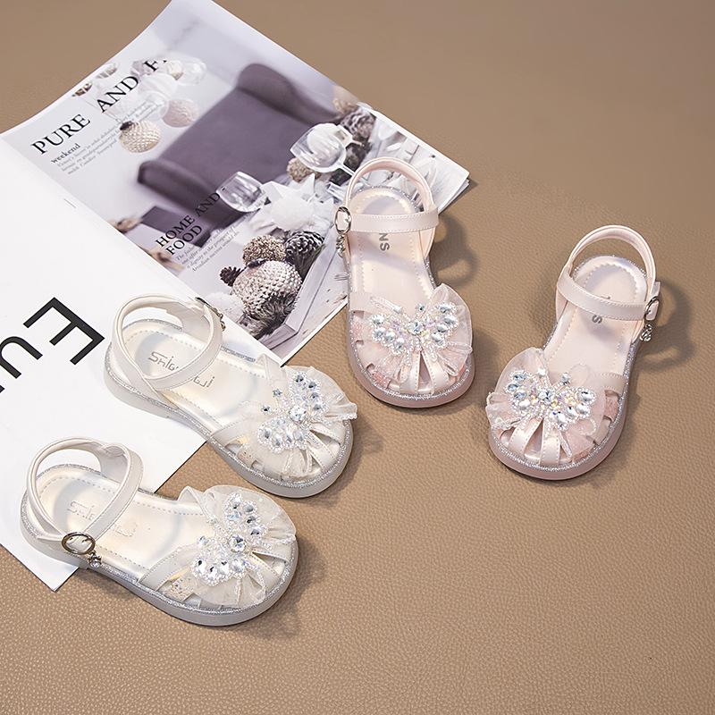 Girls' Closed-Toe Princess Sandals2026Summer new soft-soled fashionable non-slip versatile casual sandals for children