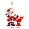 2D Acrylic Christmas Hanging Ornament with Scarf Letter Design for Holiday Tree Decor