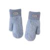 Women's Winter Faux Mink Fur Hand-Knitted Wool Gloves with Velvet Lining - Stylish and Warm